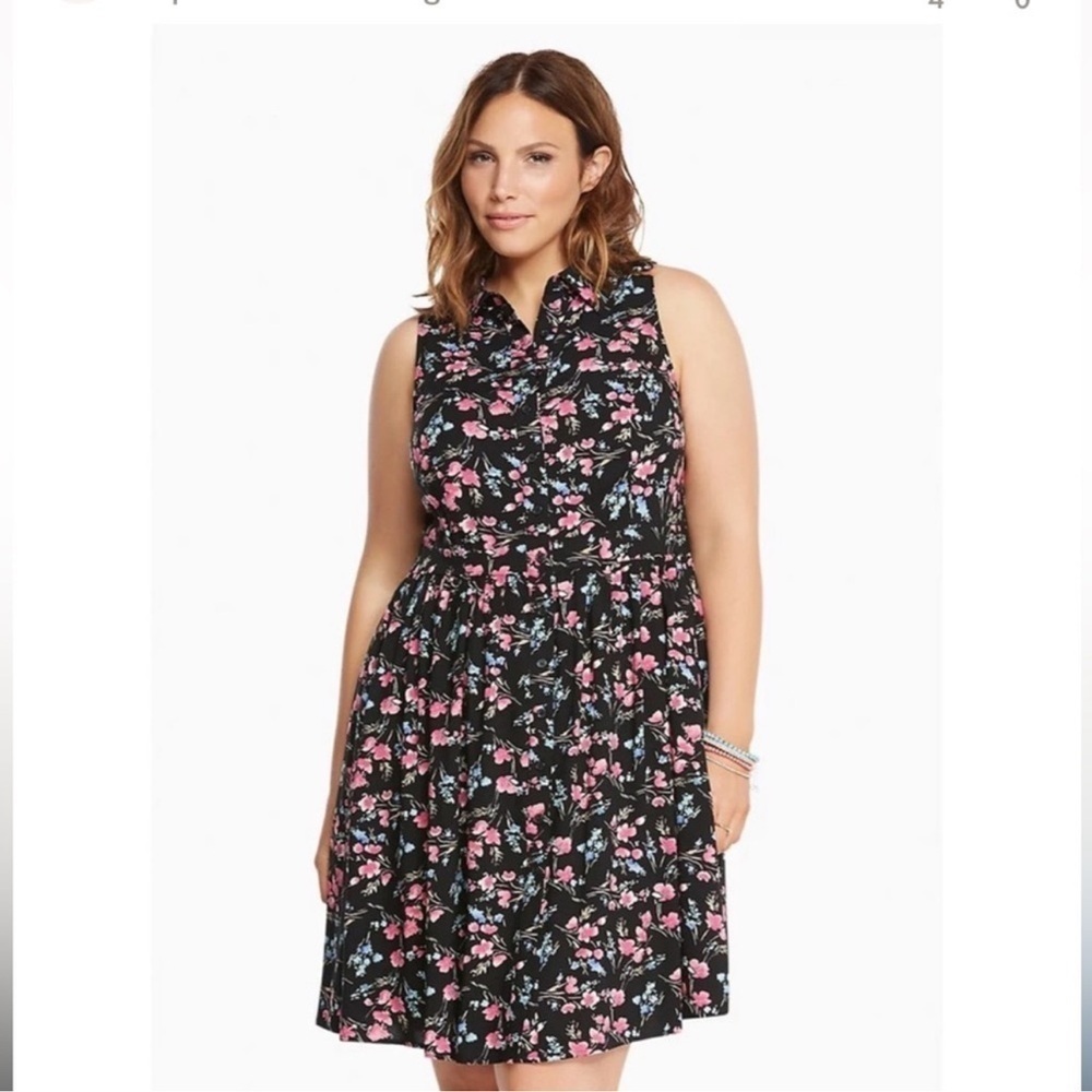Torrid Floral Button Front Challis Dress 2X - Picture 14 of 14